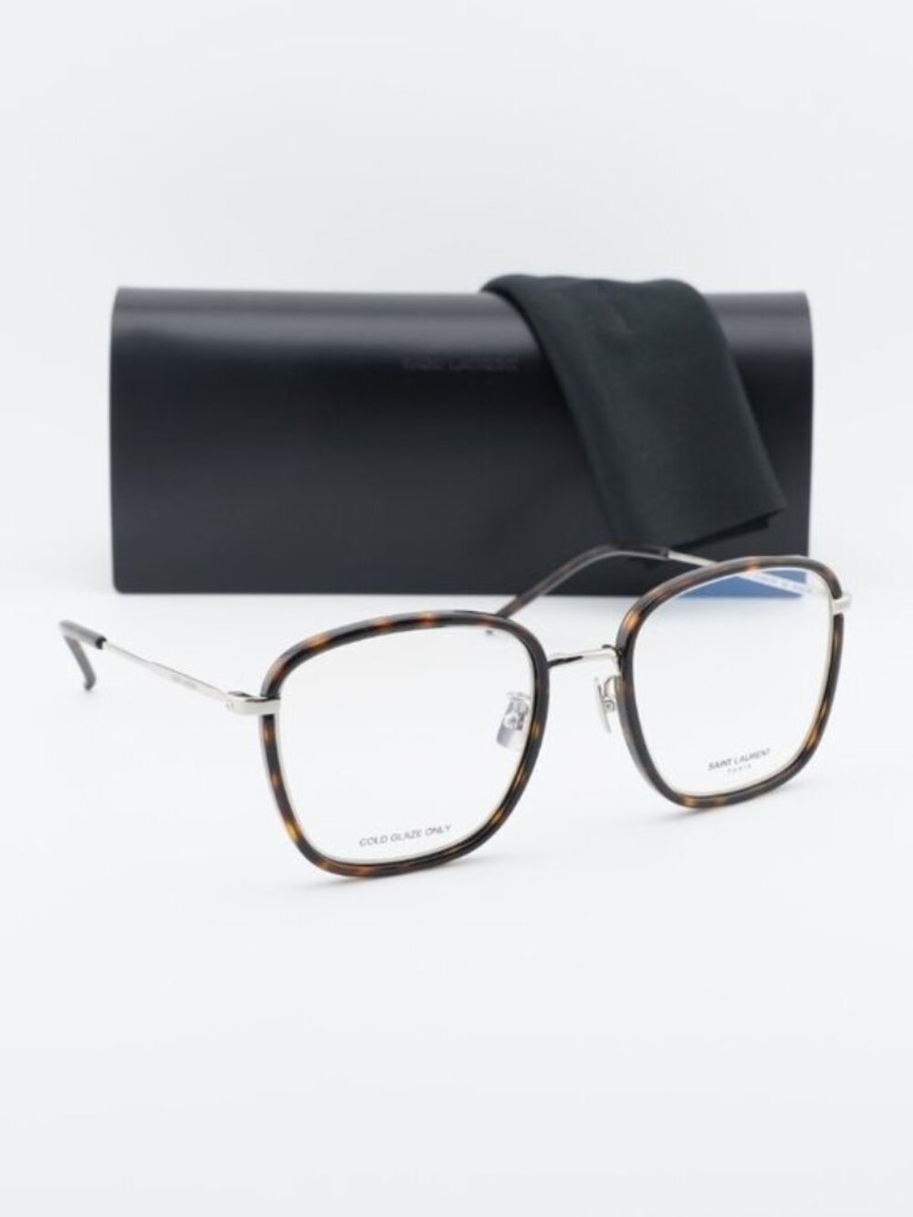 Saint Laurent SL440/F OPT 002 Square Eyeglasses 54mm – Havana
